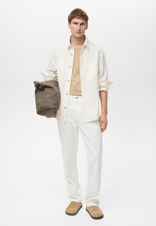 MANGO - Overshirt jay - offwhite 