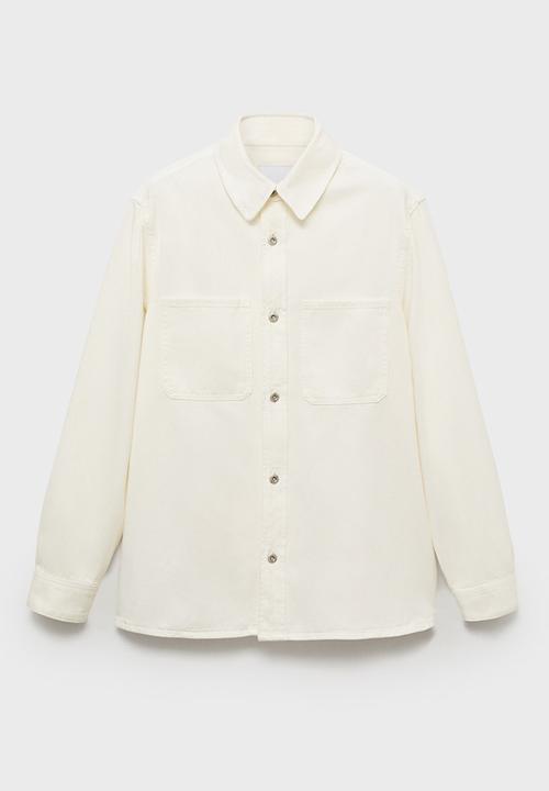 MANGO - Overshirt jay - offwhite 