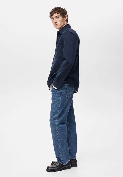 MANGO - Overshirt jay - navy