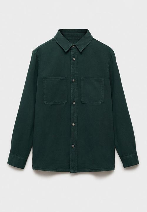 MANGO - Overshirt jay - dark green