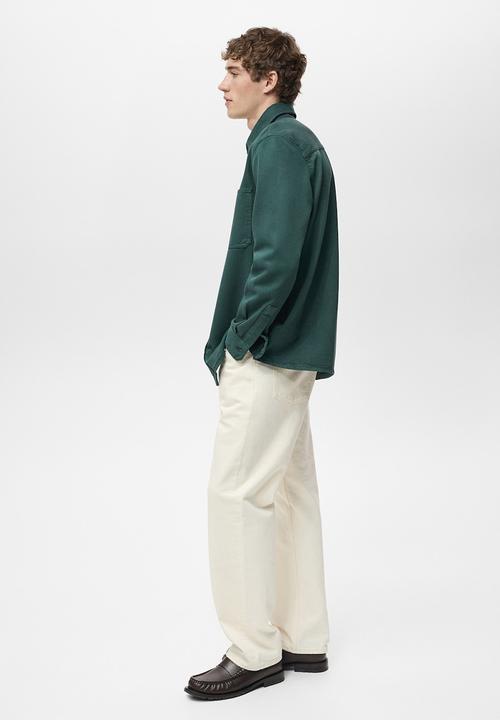 MANGO - Overshirt jay - dark green