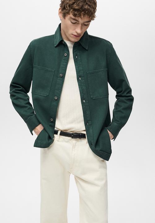 MANGO - Overshirt jay - dark green