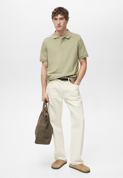 MANGO - Poloshirt rea - khaki