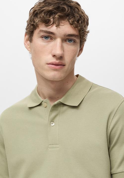 MANGO - Poloshirt rea - khaki