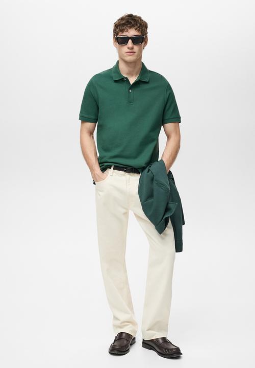 MANGO - Poloshirt rea - dark green