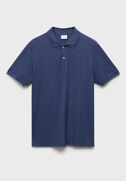 MANGO - Poloshirt rea - whitish-blue