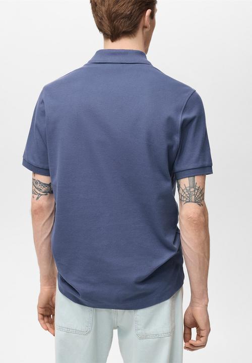 MANGO - Poloshirt rea - whitish-blue