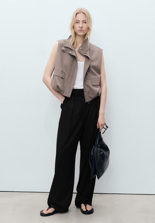 MANGO - Trousers Gabi - Black