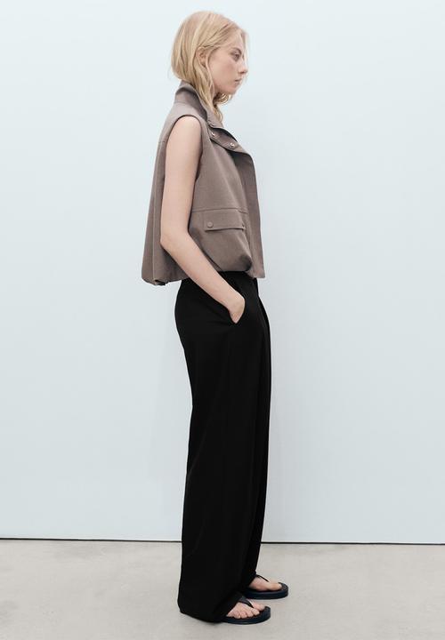MANGO - Trousers Gabi - Black
