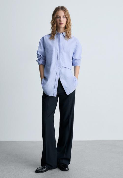 MANGO - Trousers Bergen - Navy