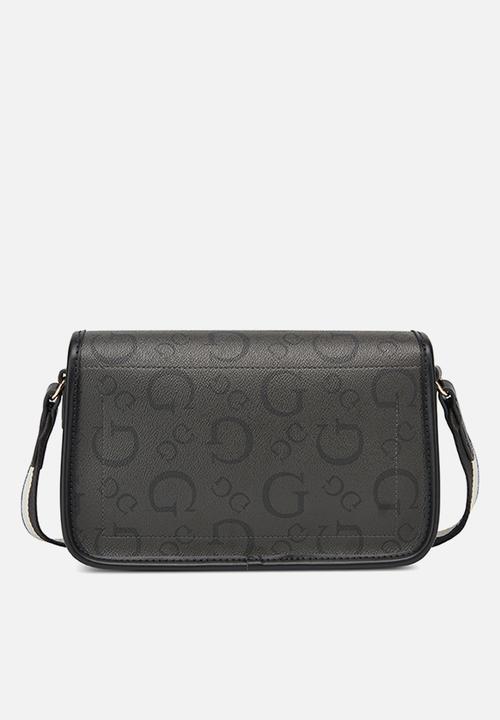 GUESS - Nichole flap cross-body bag - coal