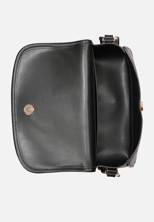GUESS - Nichole flap cross-body bag - coal