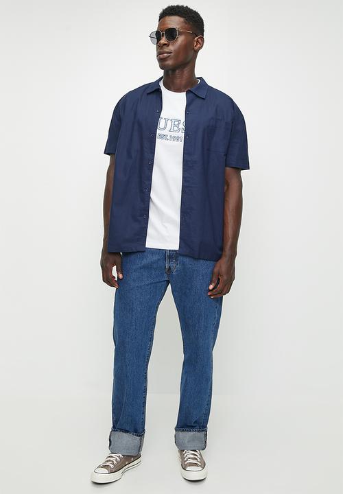 GUESS - Short sleeve cn guess embro tee - pure white	