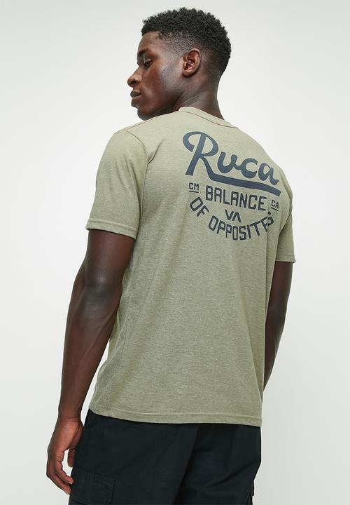 RVCA - Script sealed short sleeve red stitch - ranger green	
