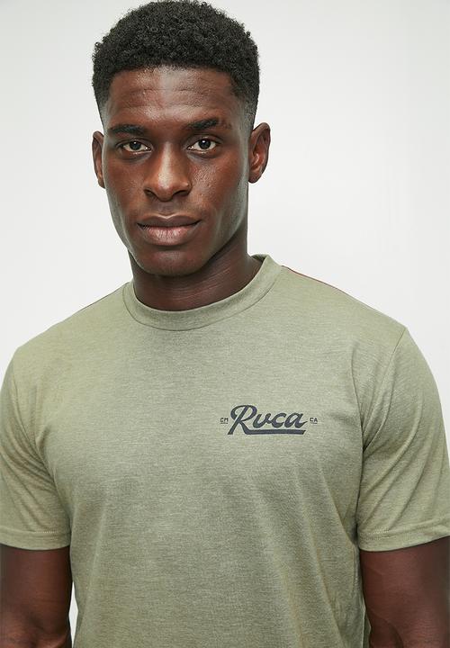 RVCA - Script sealed short sleeve red stitch - ranger green	