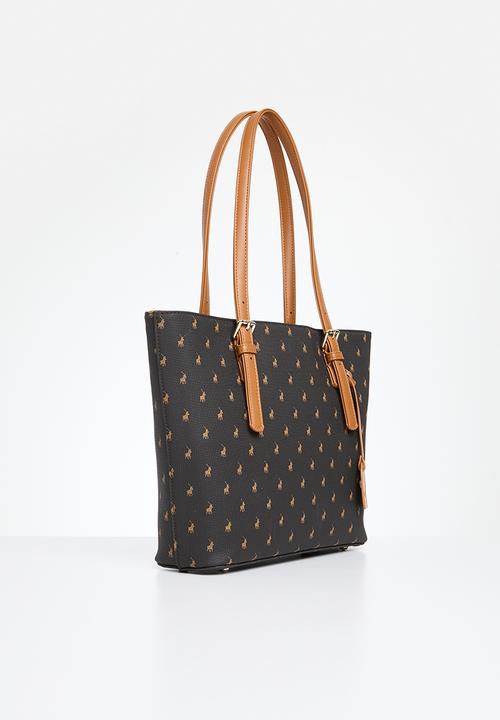 POLO - Iconic medium tote bag - black & brown