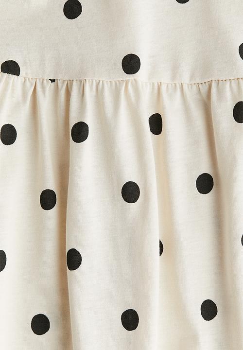 H&M - Patterned jersey dress - white spotted