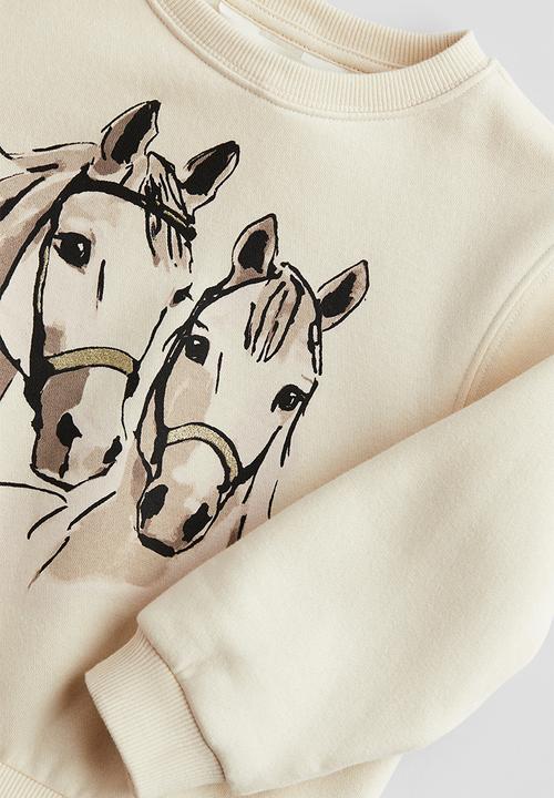 H&M - Sweatshirt - cream horses