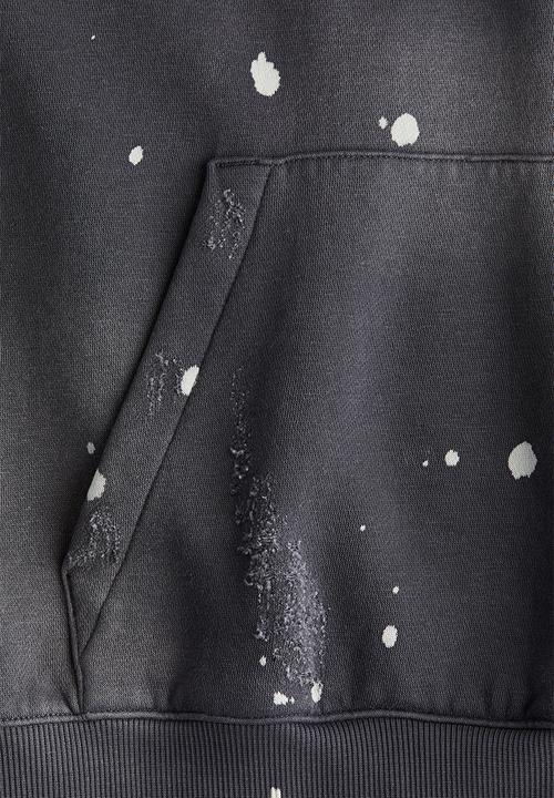 H&M - Hoodie - dark grey splatter