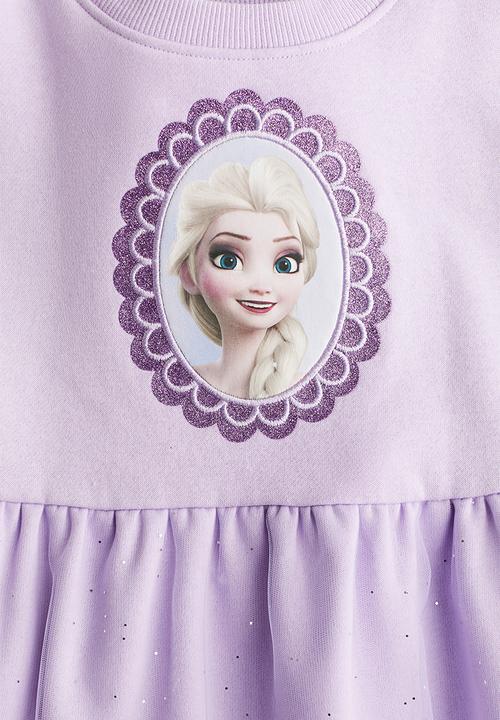 H&M - Printed sweatshirt dress - light purple frozen