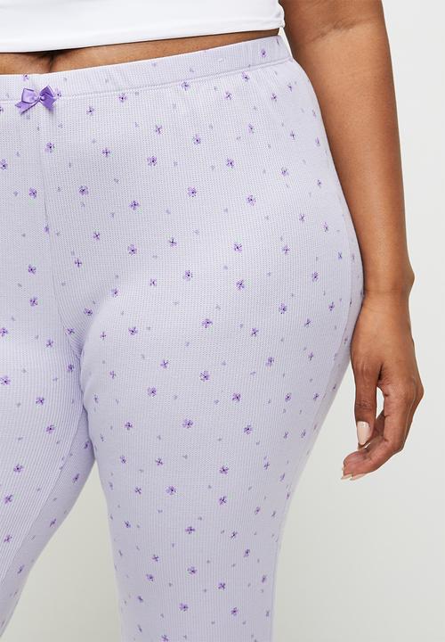 Cotton On - Plus Waffle Lace Flare - Thistle Maise Daisy