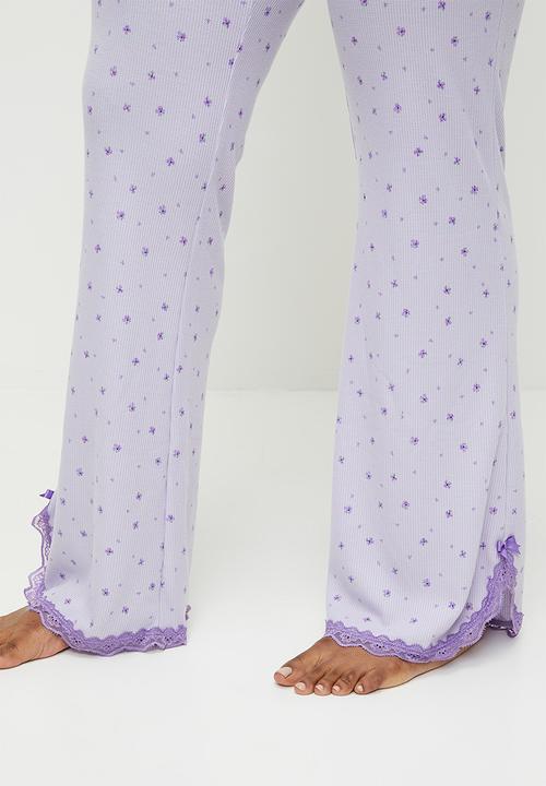 Cotton On - Plus Waffle Lace Flare - Thistle Maise Daisy