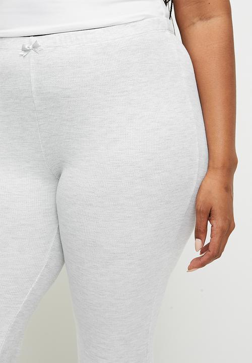 Cotton On - Plus Waffle Lace Flare - Light Grey Marle