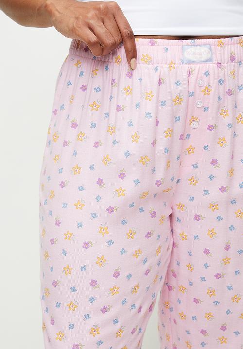 Cotton On - Plus Flannel Wide Leg Pant - French Fairytale Lotti Ditsy