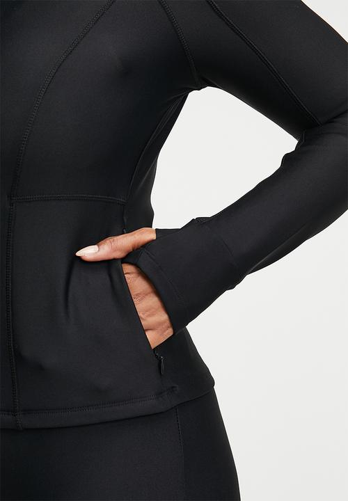 Cotton On - Plus Fleece Lined Zip Thru Long Sleeve - Black