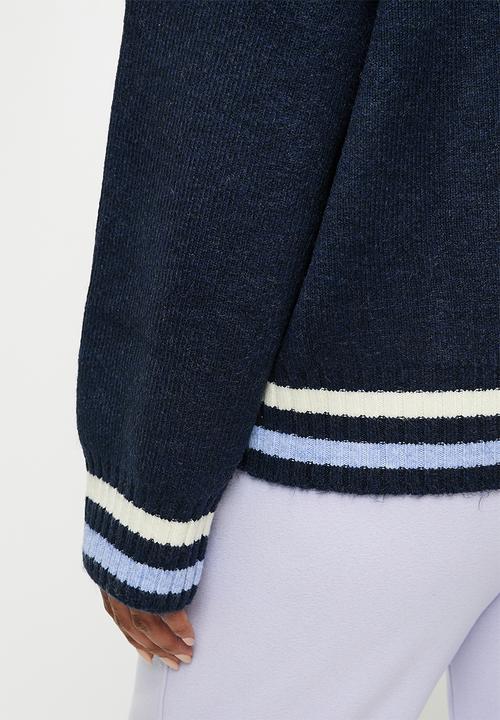 Cotton On - Plus luxe zip through knit bomber - ink navy new york