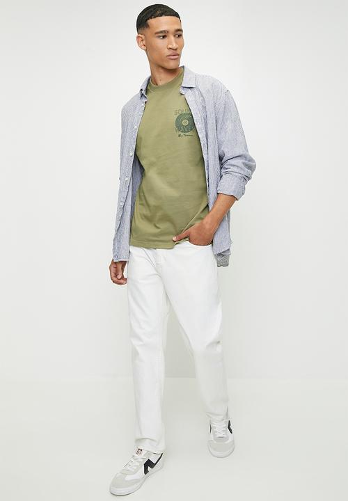 Ben Sherman - Ocean Records Oversize Tee - Olive Night