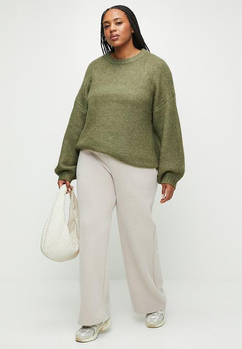Cotton On - Plus  luxe crew pullover - burnt olive