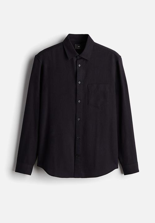 H&M - Regular fit flannel shirt - navy blue