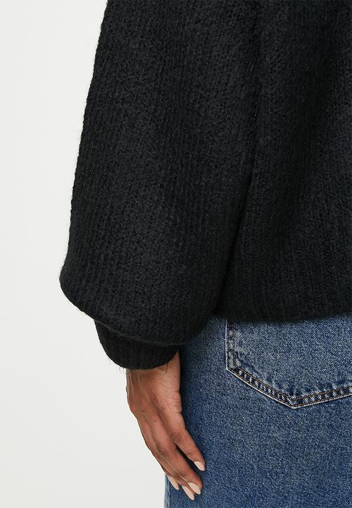 Cotton On - Plus  luxe v-neck pullover - black