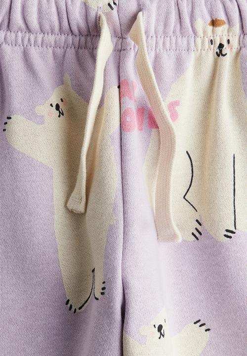 H&M - Printed joggers - lilac polar bears