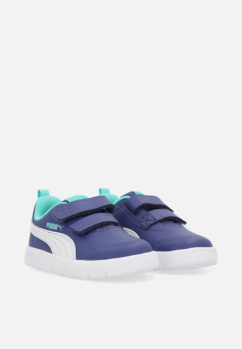 PUMA - Courtflex V3 V Inf - Blue Crystal-Puma White-Aquatic