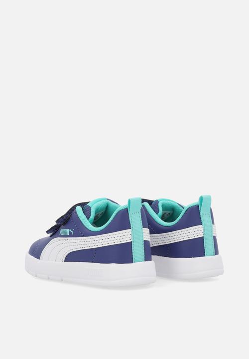 PUMA - Courtflex V3 V Inf - Blue Crystal-Puma White-Aquatic
