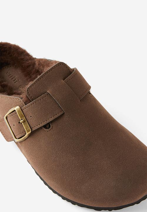 Cotton On - Rex buckle mule - choc cosy