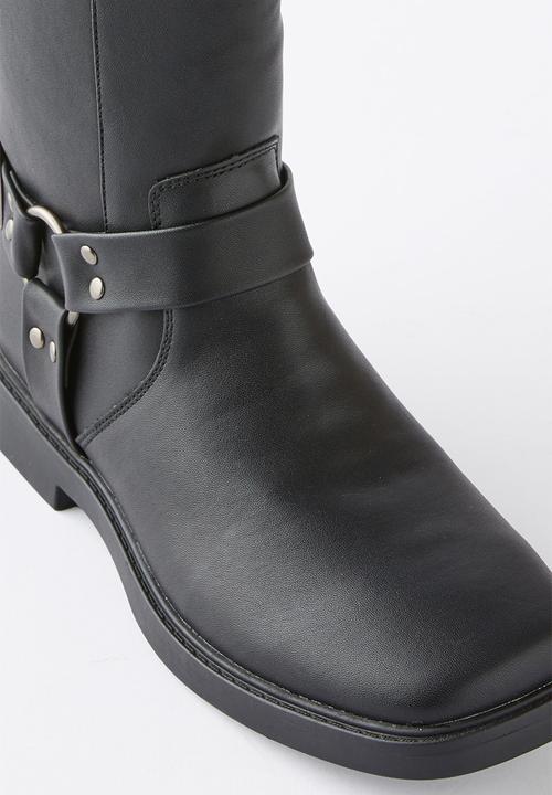 Cotton On - Riley biker boot - black