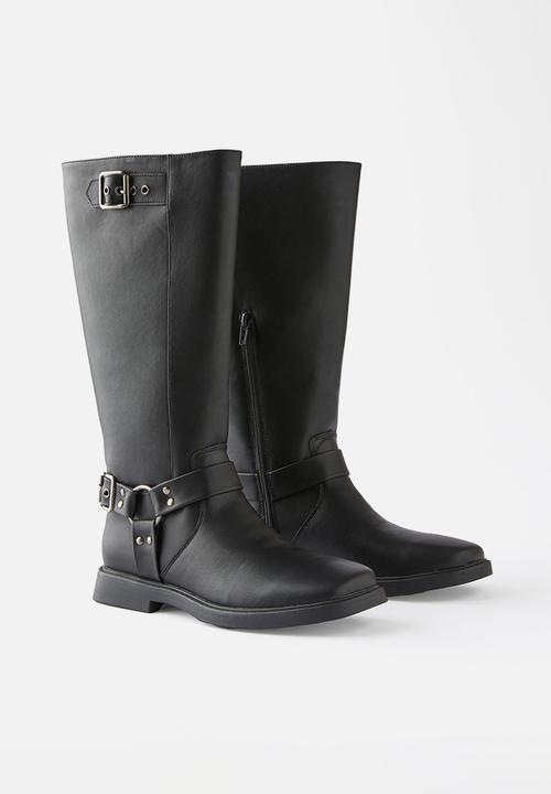 Cotton On - Riley biker boot - black