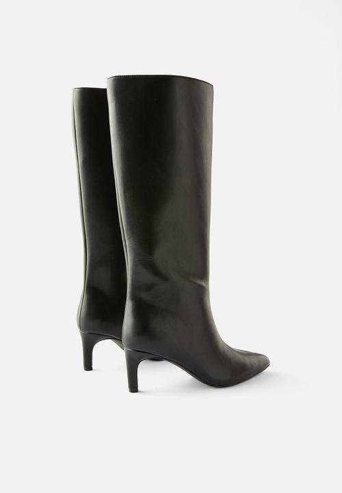 Cotton On - Sofia tall stiletto boot - black smooth