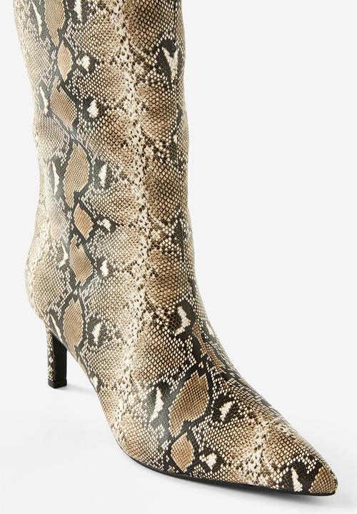 Cotton On - Sofia tall stiletto boot - reptile
