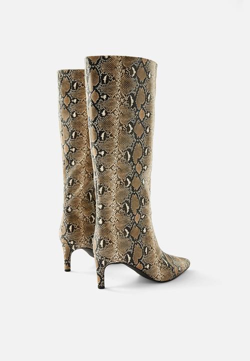 Cotton On - Sofia tall stiletto boot - reptile
