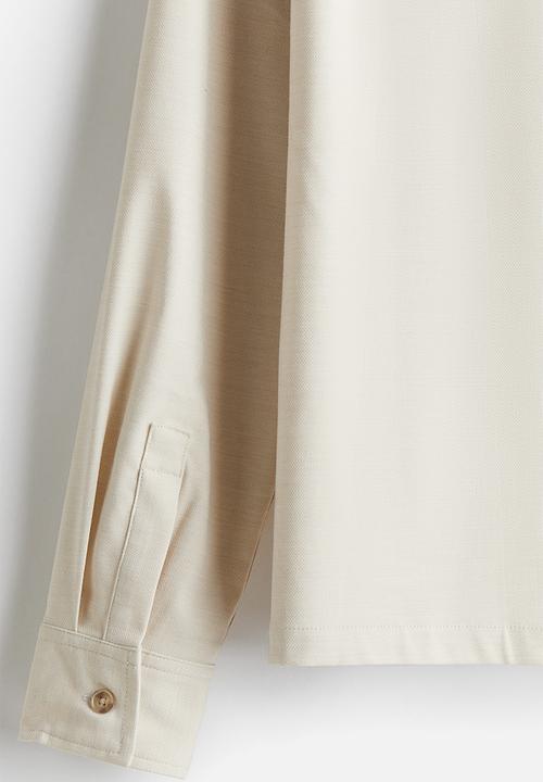 H&M - Regular fit twill overshirt - cream