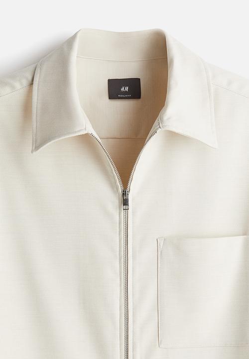 H&M - Regular fit twill overshirt - cream