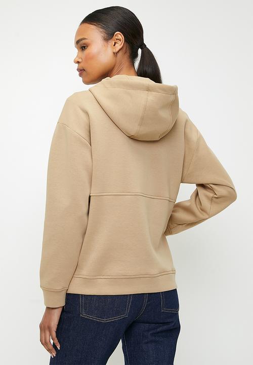 POLO - Wmn robyn long sleeve qtr zip track top - camel