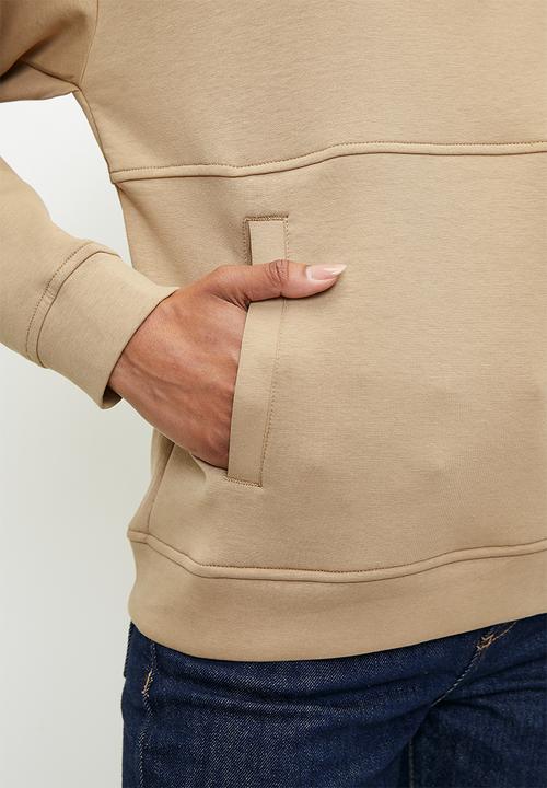 POLO - Wmn robyn long sleeve qtr zip track top - camel