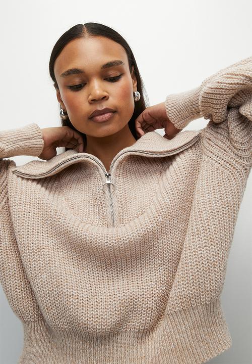 Superbalist - 1/4 Zip sweater - camel