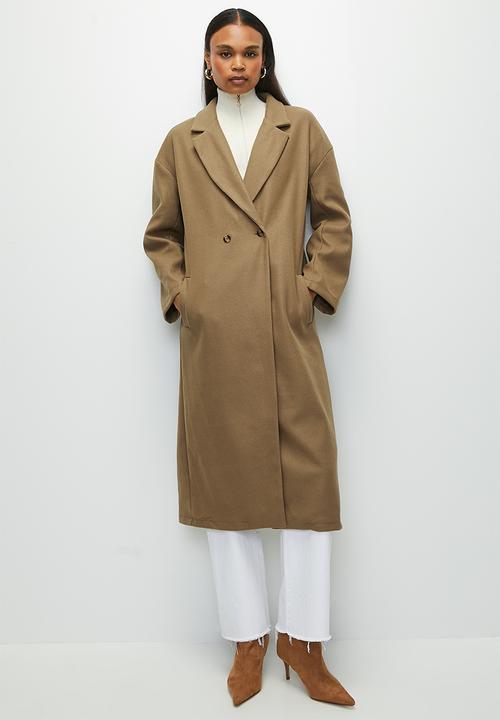 Superbalist - Double Breast Melton Coat - Camel