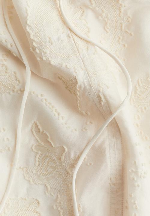 H&M - Jacquard-weave blouse - cream 